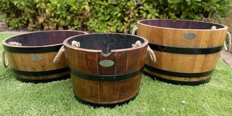 Premium Whiskey and Wine Half Barrel Planter - 225ltr